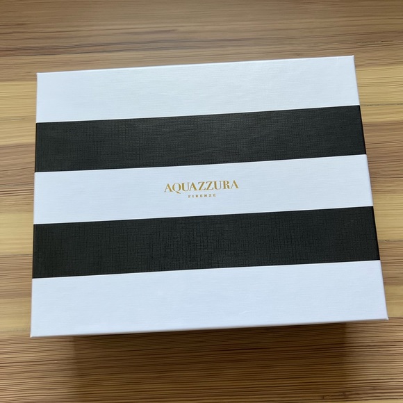 AQUAZURRA Ruffle Sandal black suede 37 NEW IN BOX - Picture 9 of 10